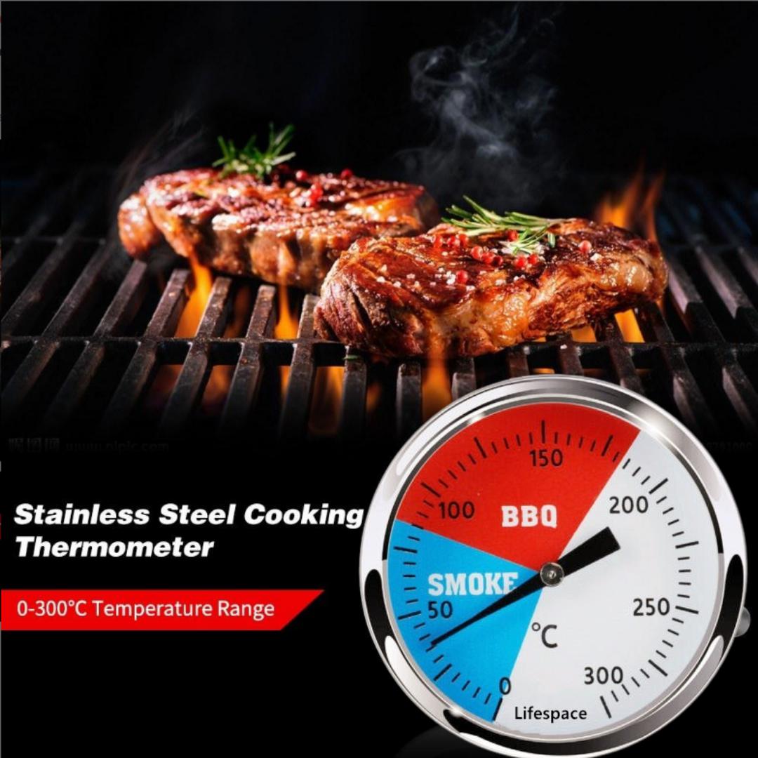 Bbq Grill Charcoal Smoker Thermometer, 52Mm Stainless Steel Pizza Oven  Thermometer, Bbq Replacement Parts 