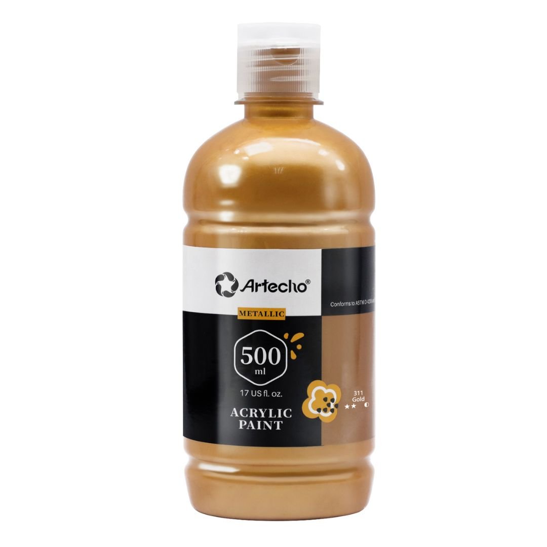 Artecho Acrylic Paint Gold - 500ml - Lifespace