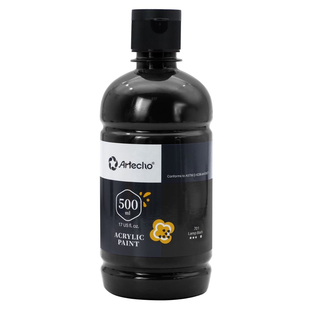 Artecho Acrylic Paint Lamp Black - 500ml - Lifespace