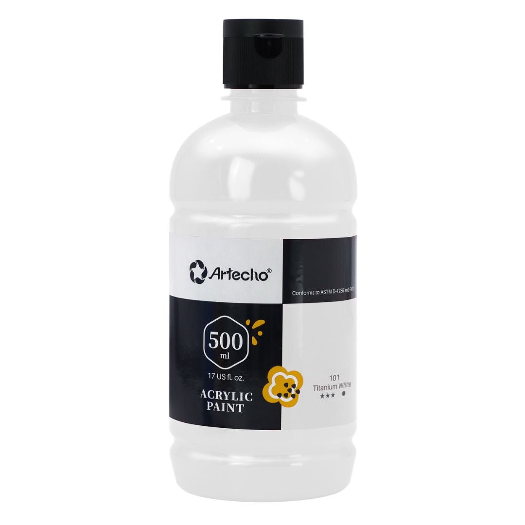 Artecho Acrylic Paint Titanium White - 500ml - Lifespace