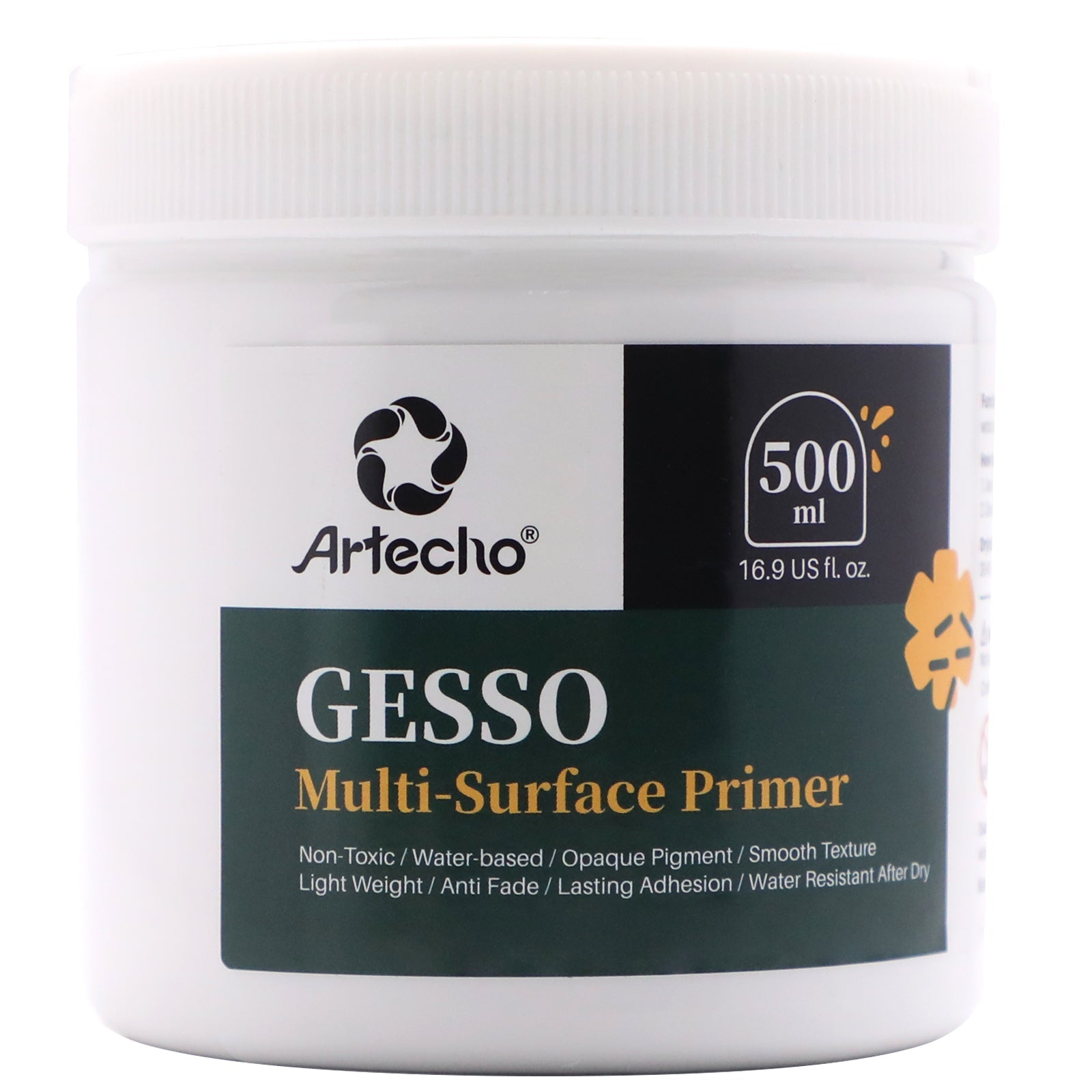 Artecho Gesso Multi - Surface Primer for Acrylic and Oil Painting - 500ml - Lifespace