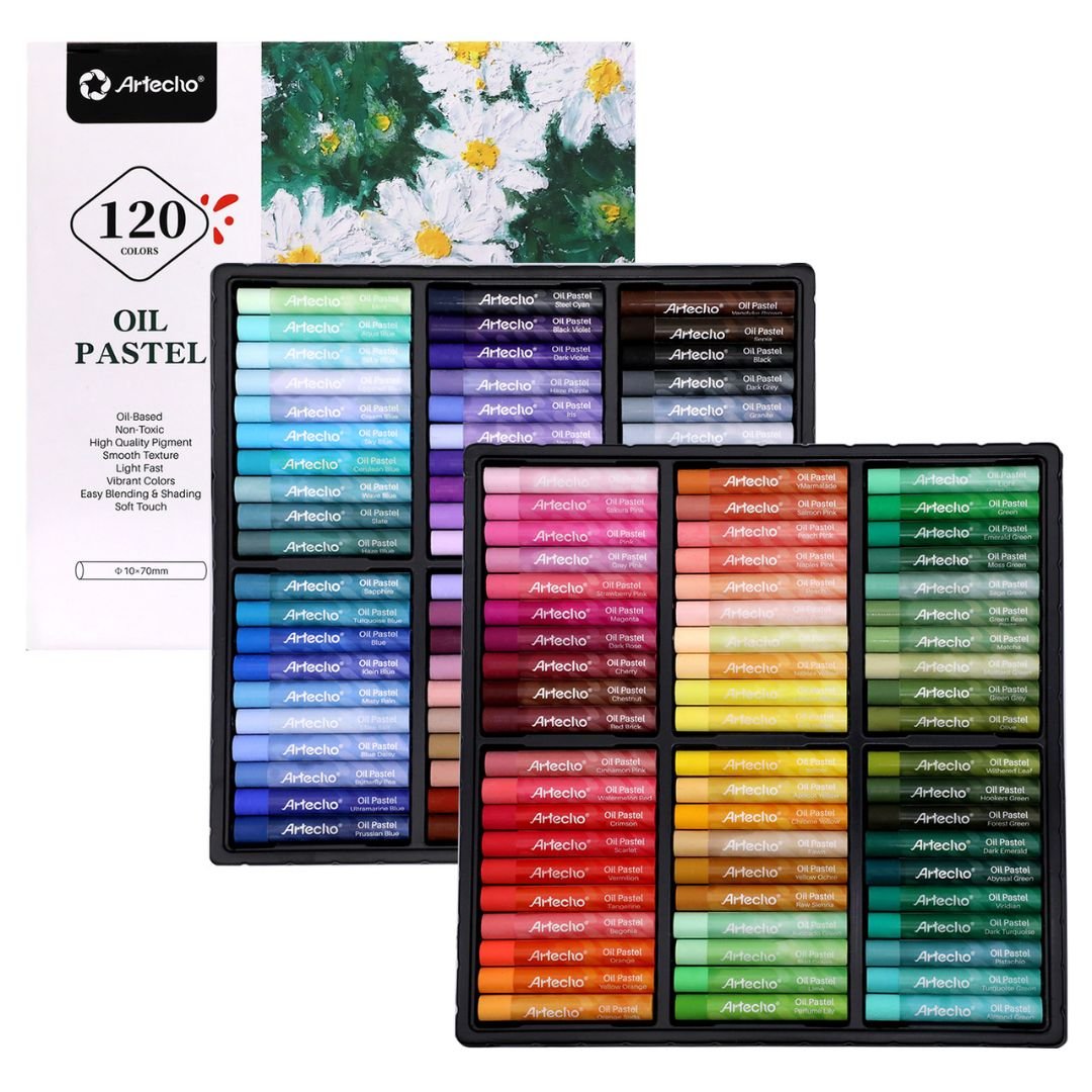 Artecho Oil Pastel 120 colours Professional Range - Lifespace