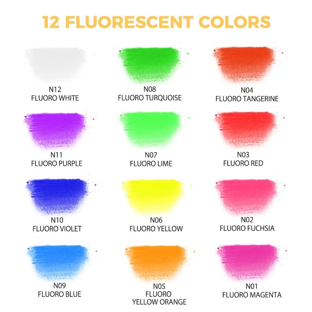 Artecho Soft Pastel Neon Fluorescent 12 colours Professional Range - Lifespace