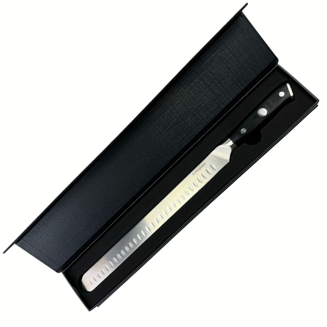 Lifespace BBQ Ham & Brisket Carving Knife - 300mm Stainless Steel Blade - Lifespace