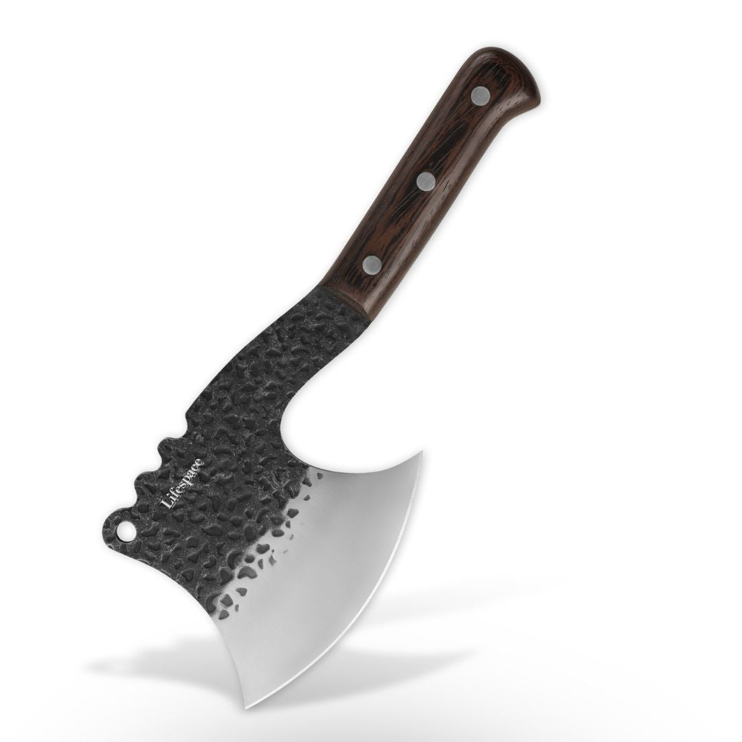 Lifespace Butcher Axe Cleaver Knife with Wenge Handle & Sheath - Lifespace