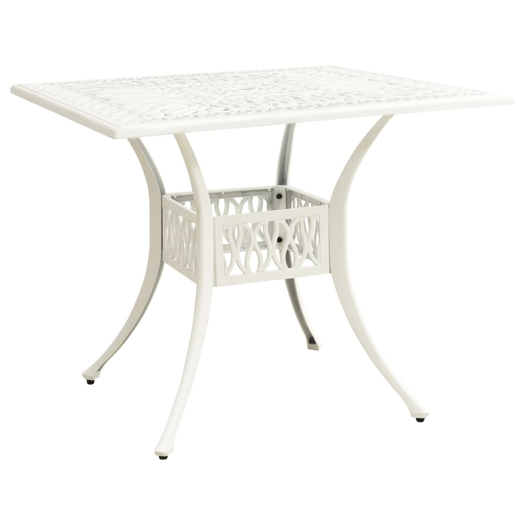 Lifespace Cast Aluminium Square Garden Patio Table (White) - Lifespace