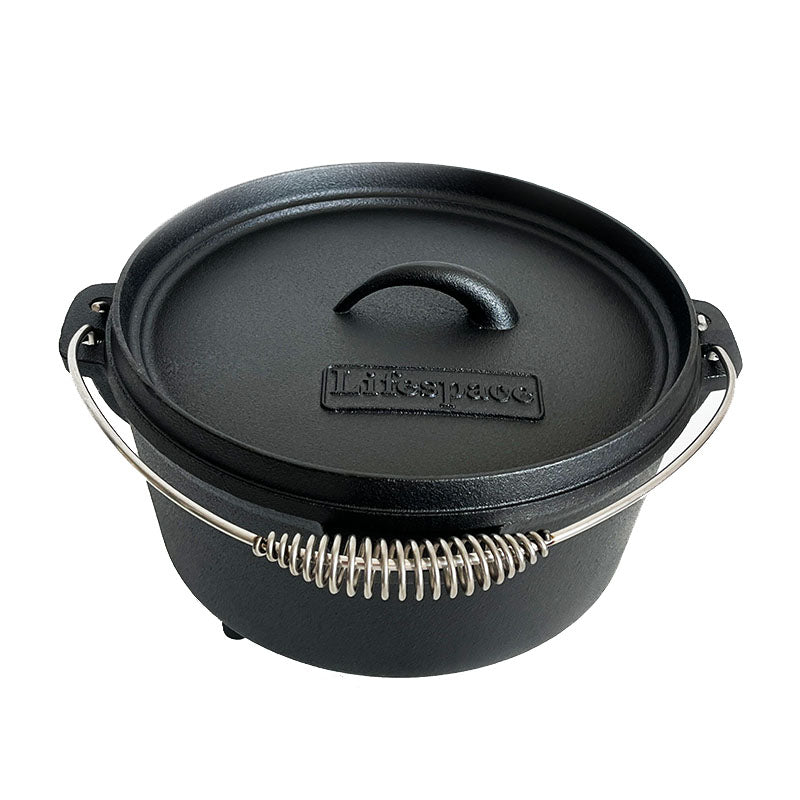 Lifespace Cast Iron Dutch Oven Bread Pot 24,5cm - Lifespace