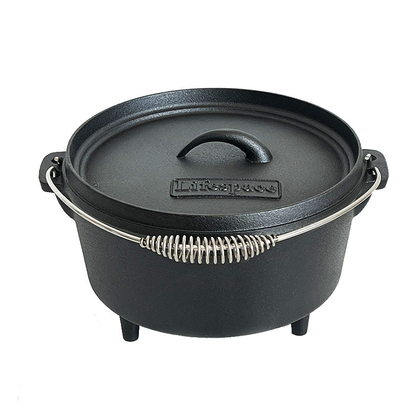 Lifespace Cast Iron Dutch Oven Bread Pot 24,5cm - Lifespace