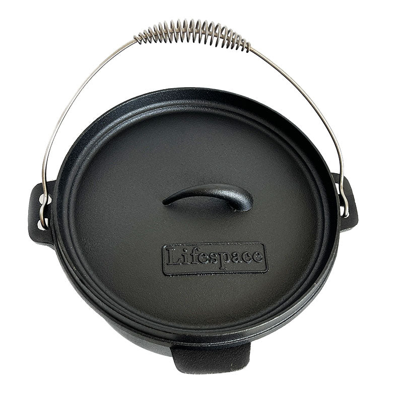 Lifespace Cast Iron Dutch Oven Bread Pot 24,5cm - Lifespace