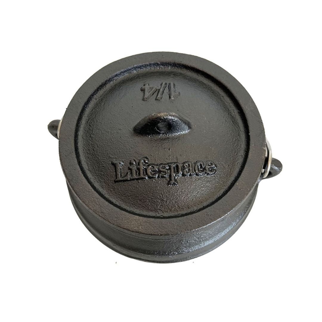 Lifespace Cast Iron No 1/4 Potjie Pot (2 - Pack) - Lifespace