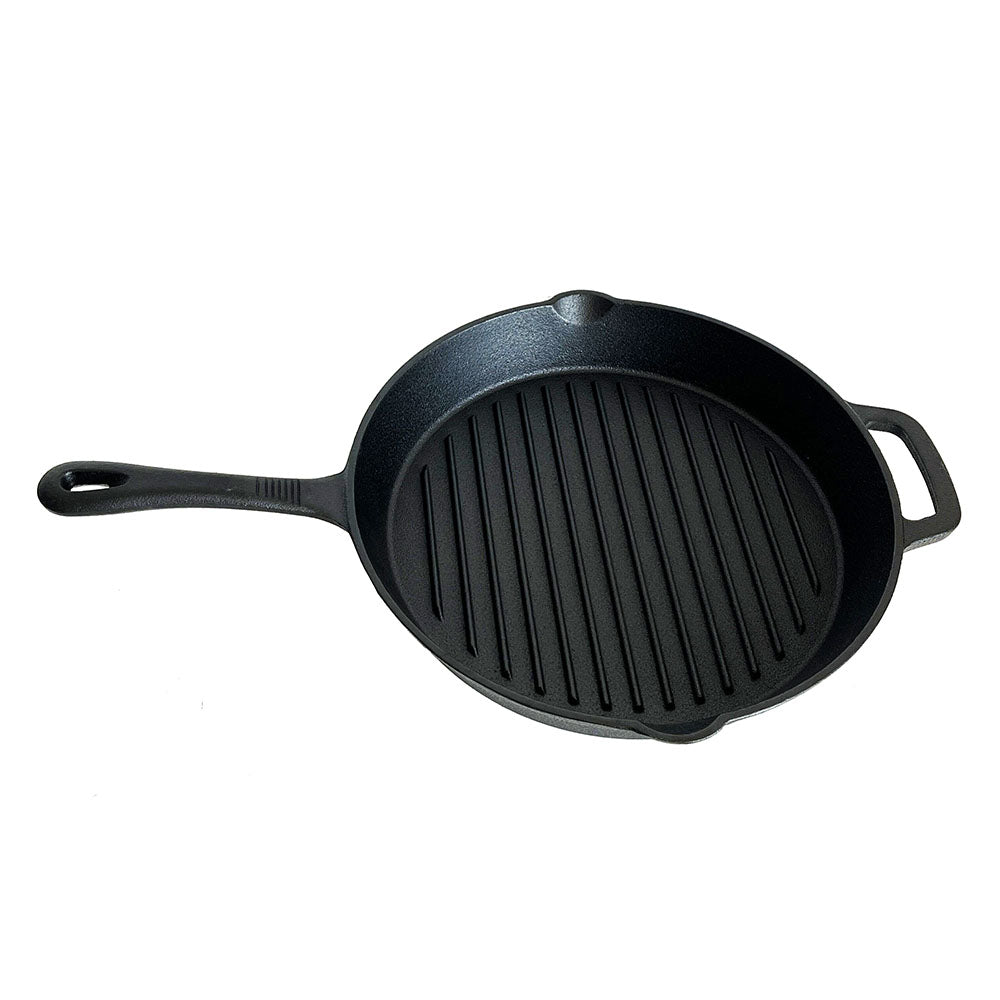 Lifespace Cast Iron Round Griddle Pan 28cm Lifespace