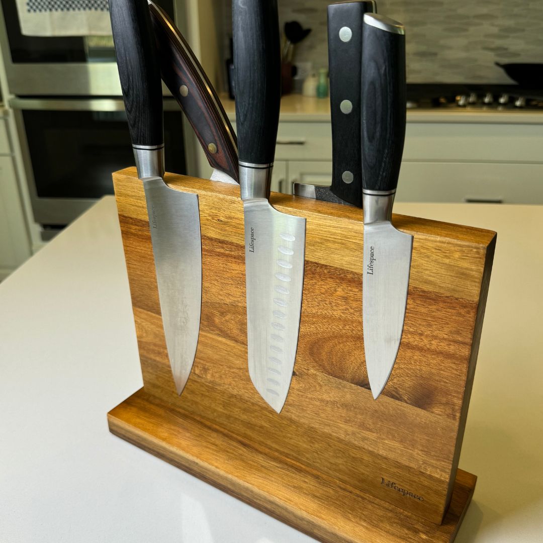 Lifespace Classic Japanese Chef Knife Set in a Gift Box - Petty, Santoku & Chef - Lifespace