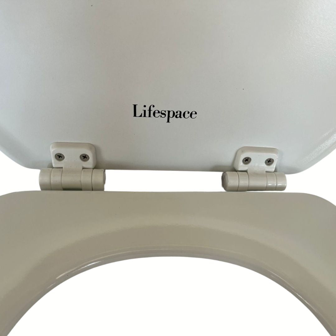 Lifespace Leading Design Premium Wood Toilet Seat - Econo White - Lifespace