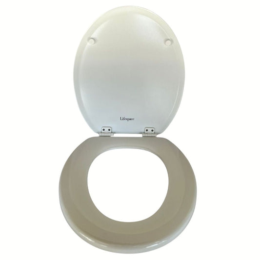 Lifespace Leading Design Premium Wood Toilet Seat - Econo White - Lifespace