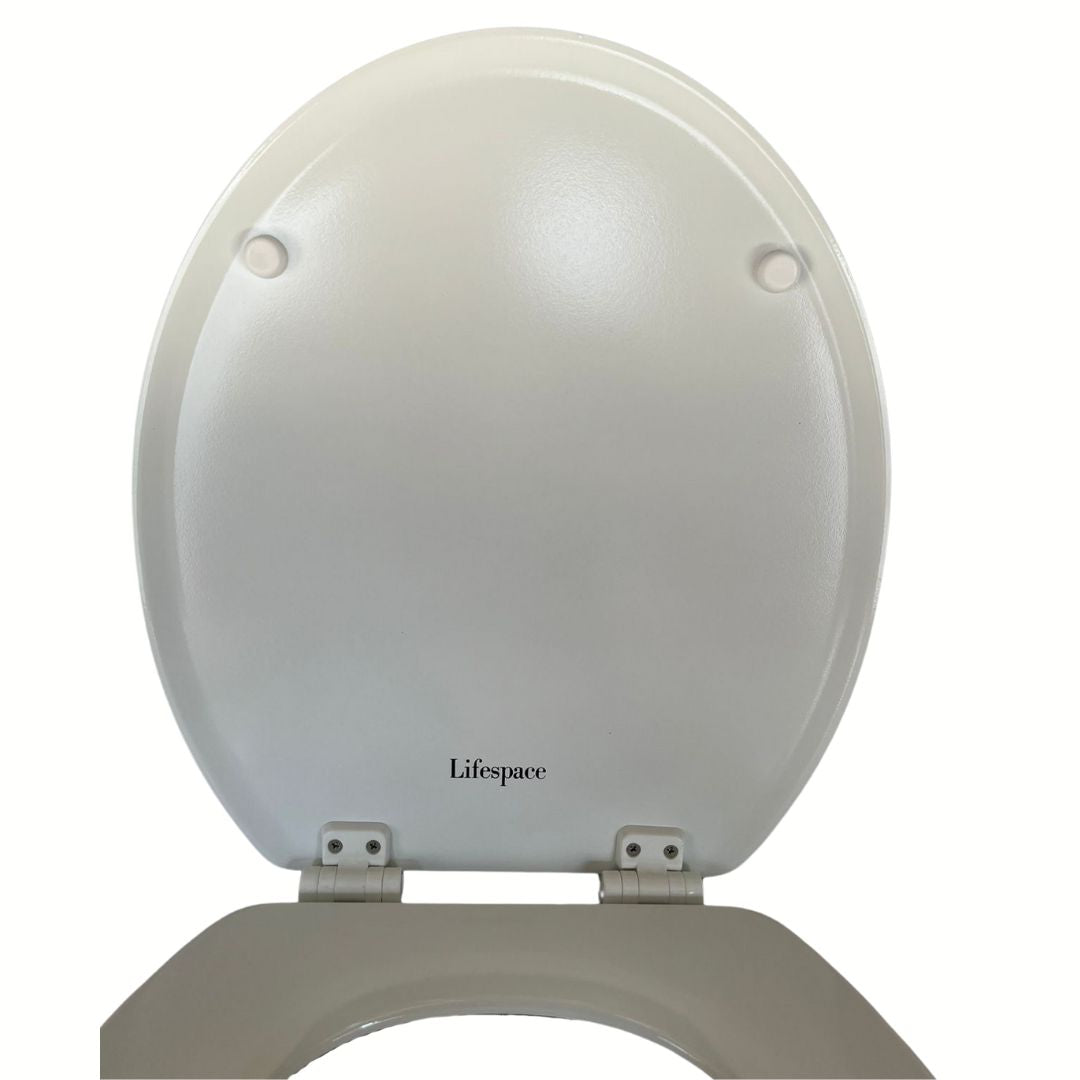 Lifespace Leading Design Premium Wood Toilet Seat - Econo White - Lifespace