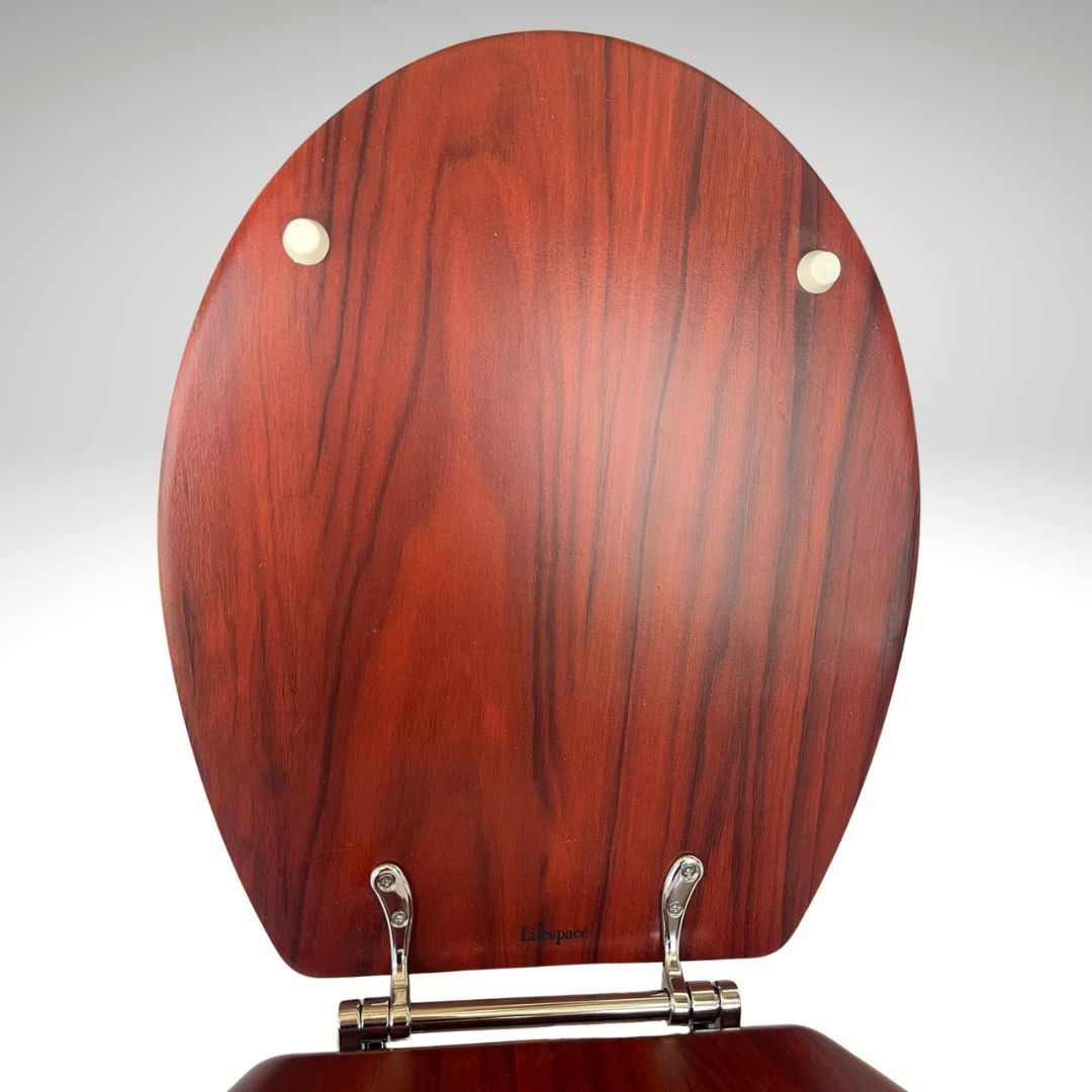 Lifespace Leading Design Premium Wood Toilet Seat - Mahogany - Lifespace