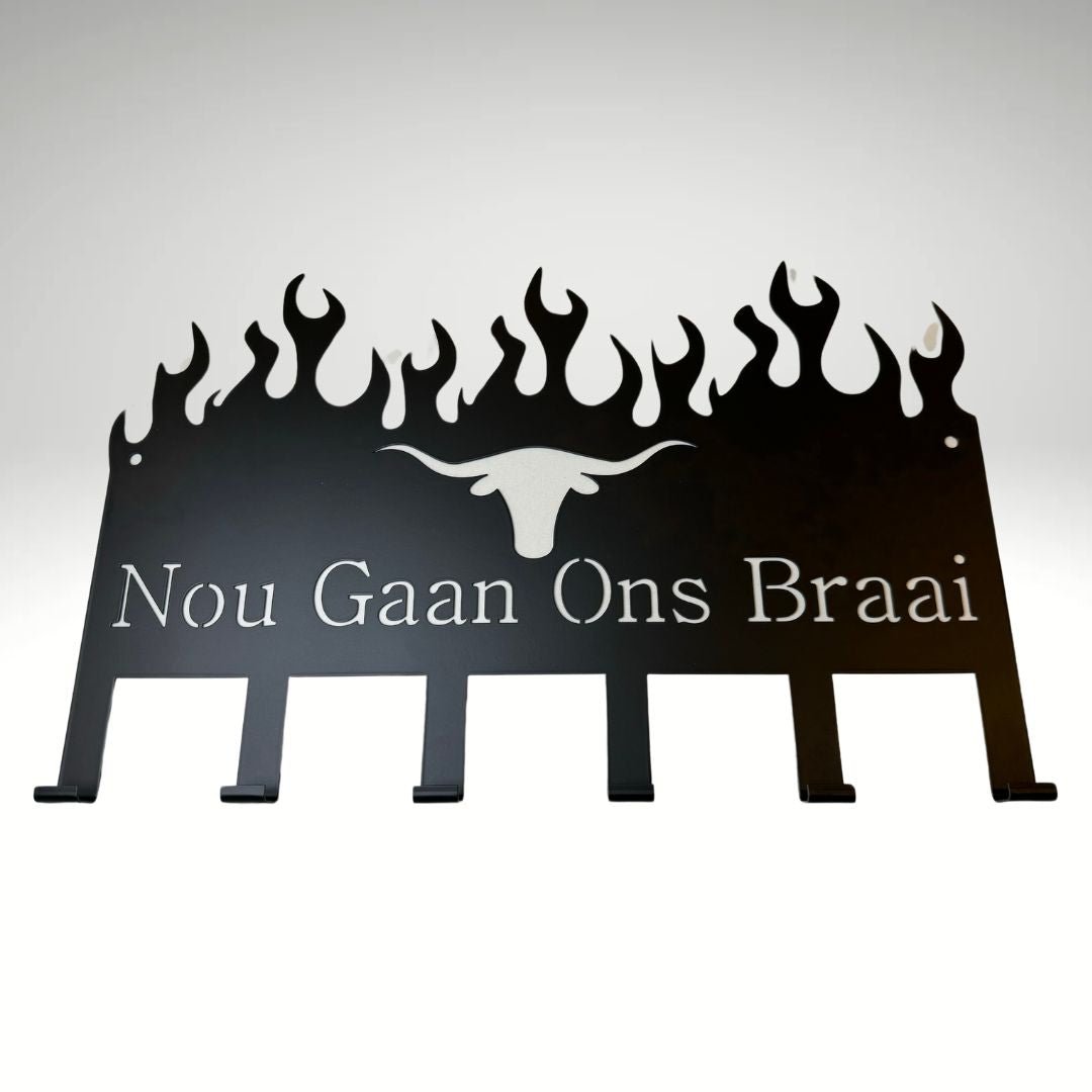 Lifespace "Nou Gaan Ons Braai" Braai 6 Hook Utility Rack - Lifespace