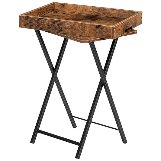 Lifespace Rustic Industrial Butlers TV Tray Side End Table - Lifespace