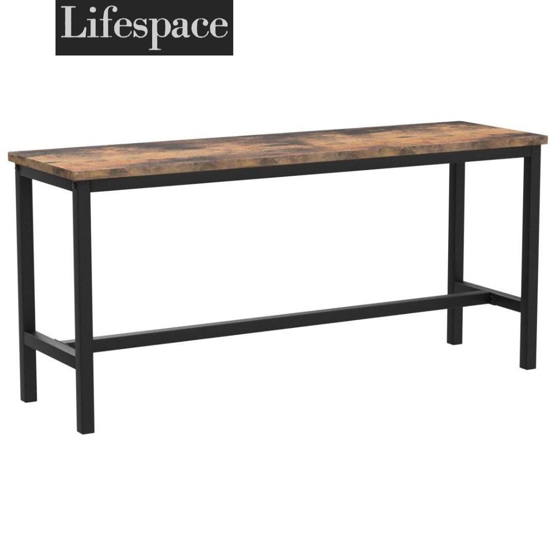 Lifespace Rustic Industrial Dining Patio Bench Set (set of two) - Lifespace