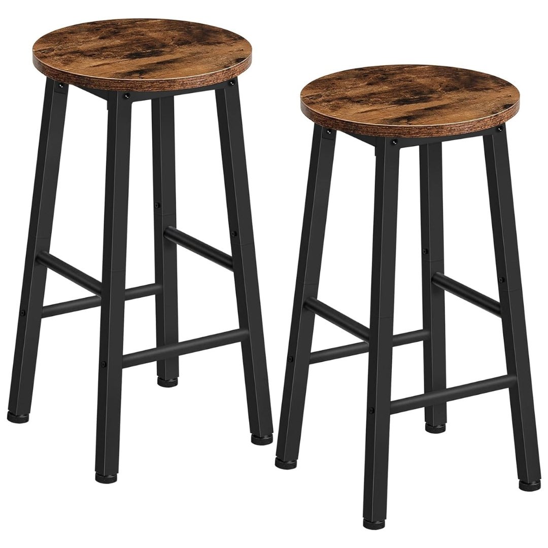 Lifespace Rustic Industrial Kitchen Bar Stool / Chair (set of two) - Lifespace