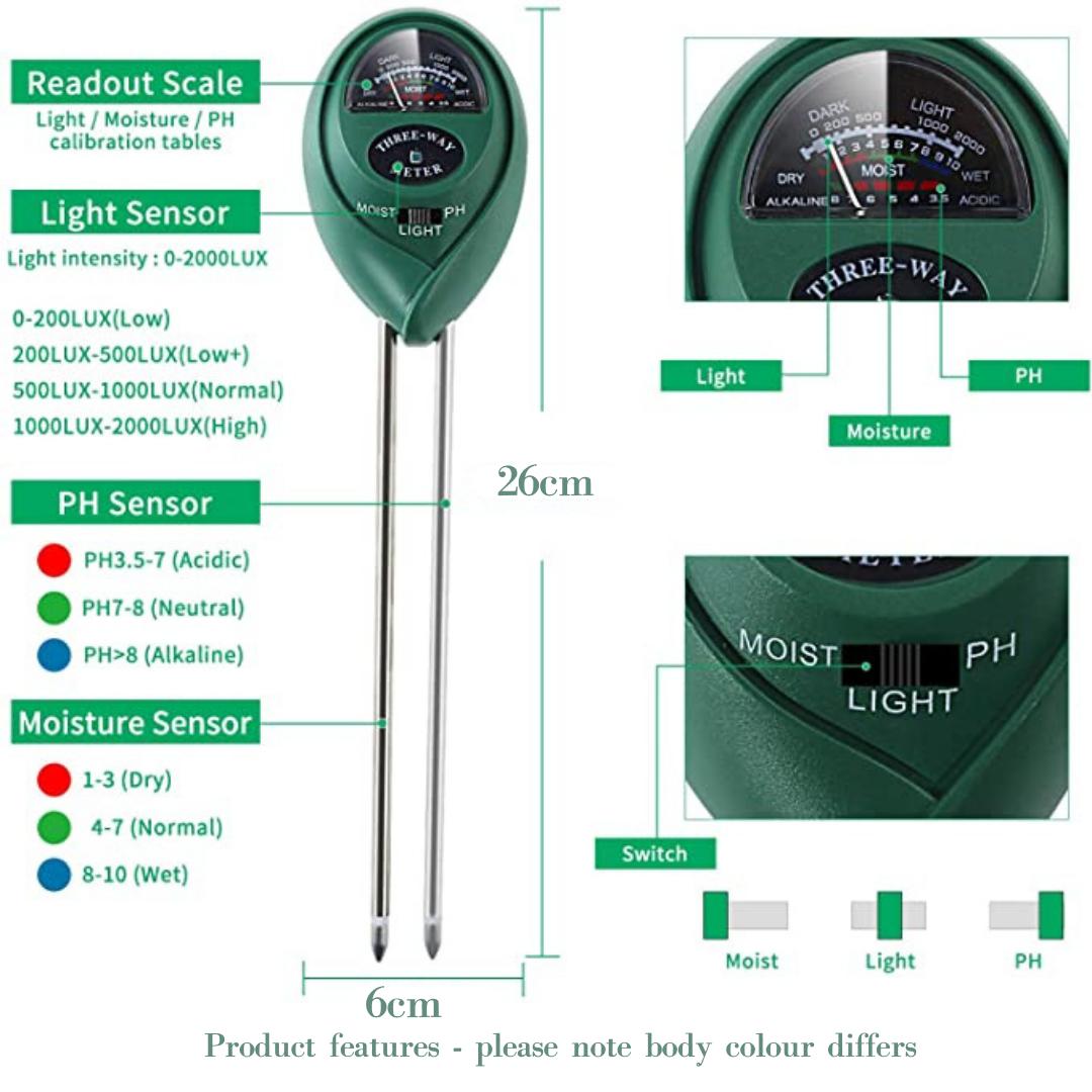 Lifespace Soil Test Analyser 3-way x 3-pack - Lifespace