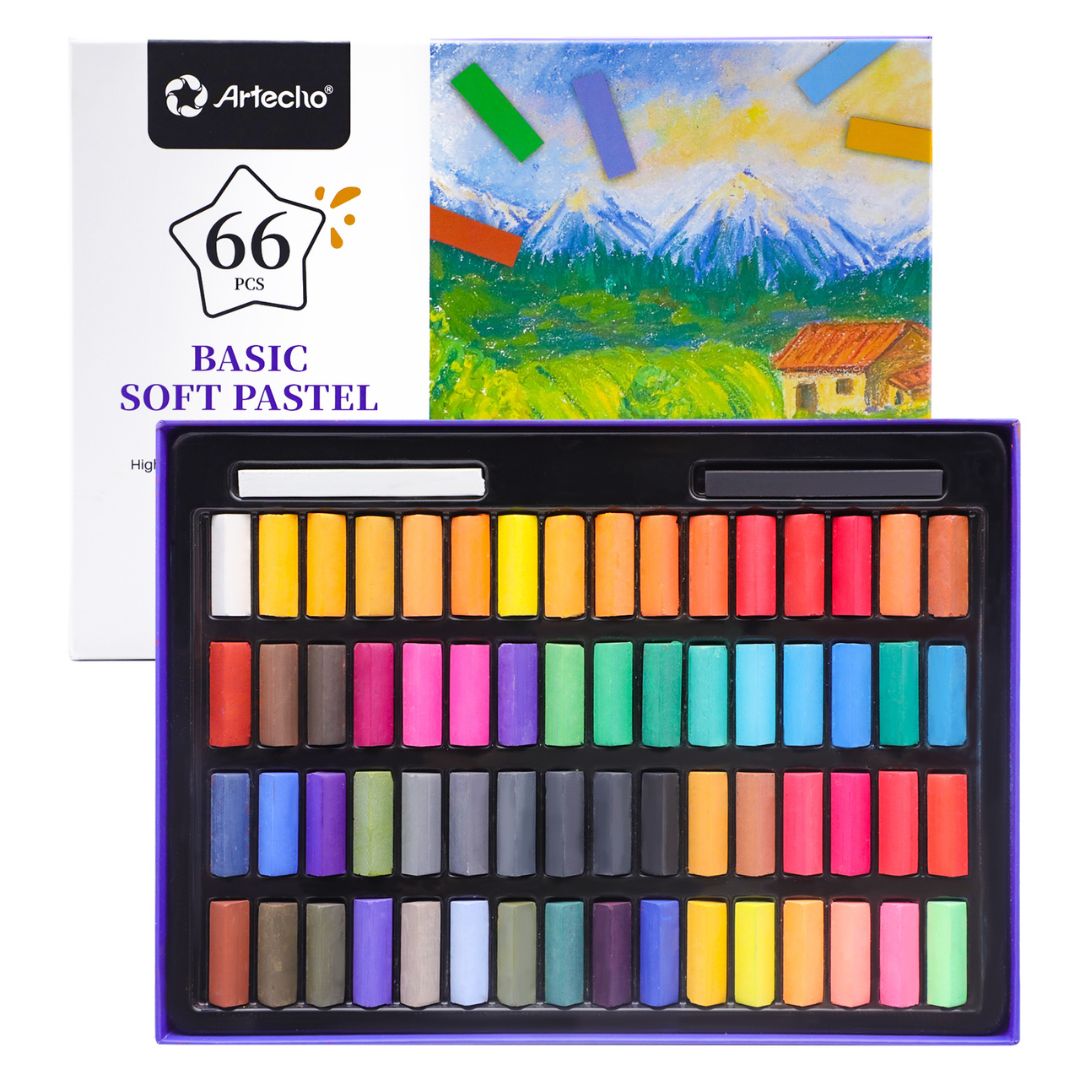 Artecho Premium Soft Pastels Set - Professional 64 Colour - Lifespace