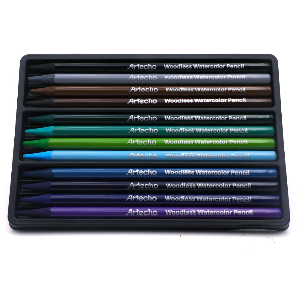 Artecho Premium Watercolour 24 Pencil Set & 50 Page Sketch Pad - Lifespace