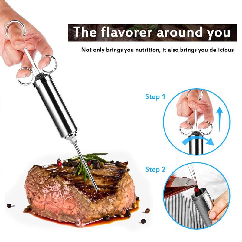 BBQ Butler Meat Marinade Injector - Stainless Steel Meat Marinater